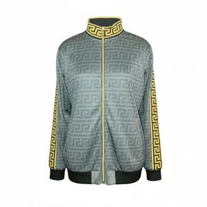 Bordo Cromato CR-24 Chrome Edge Greek Key Print Street Track Jacket XL